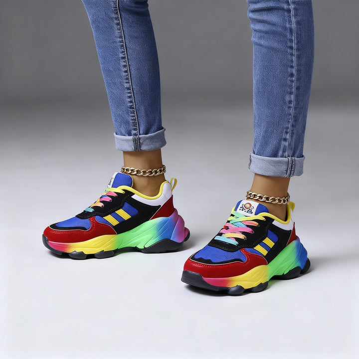 Women's Orthopedic Shoes - Rainbow, Ultralight, Shock Absorbing, Arch Support, Wide Toe Box