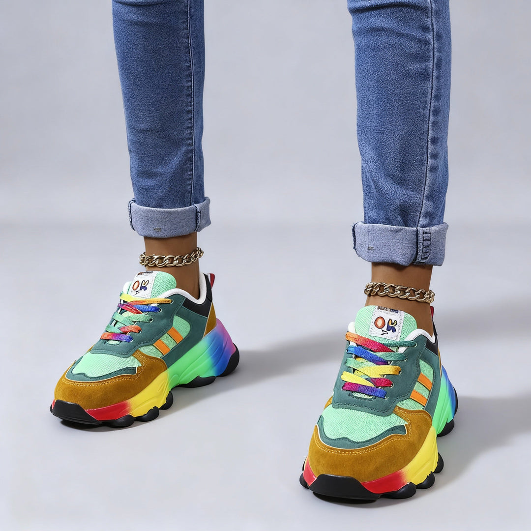Women's Orthopedic Shoes - Rainbow, Ultralight, Shock Absorbing, Arch Support, Wide Toe Box