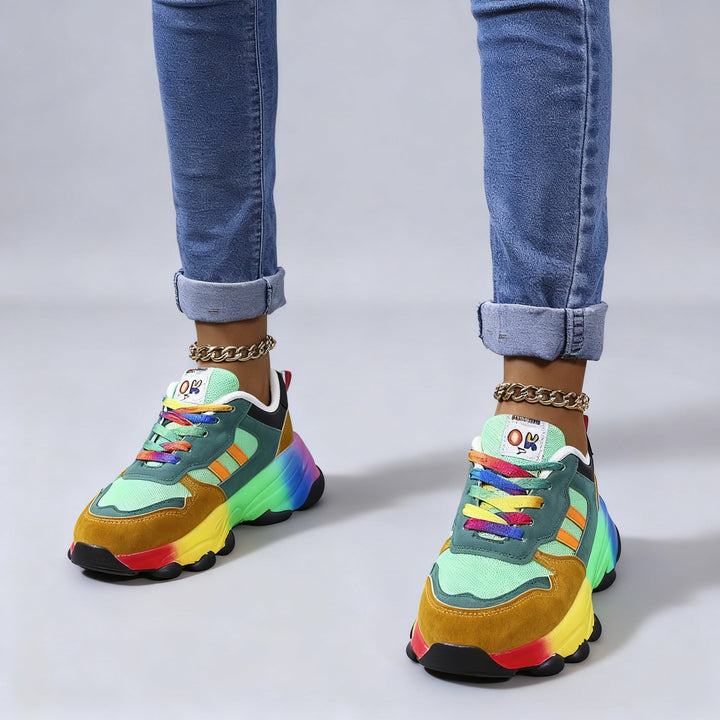 Women's Orthopedic Shoes - Rainbow, Ultralight, Shock Absorbing, Arch Support, Wide Toe Box