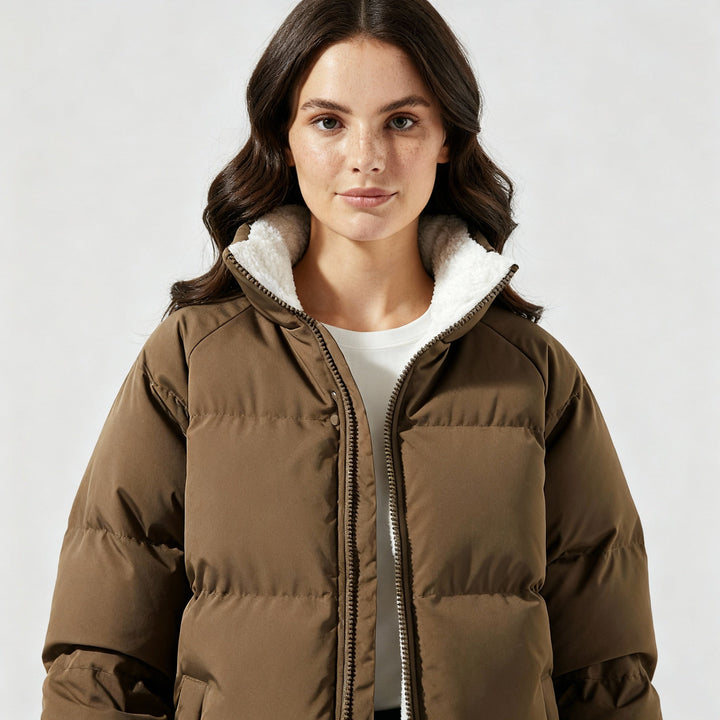 Warm Fleece lined Lightweight Puffer Jacket Women | Mune Fashion