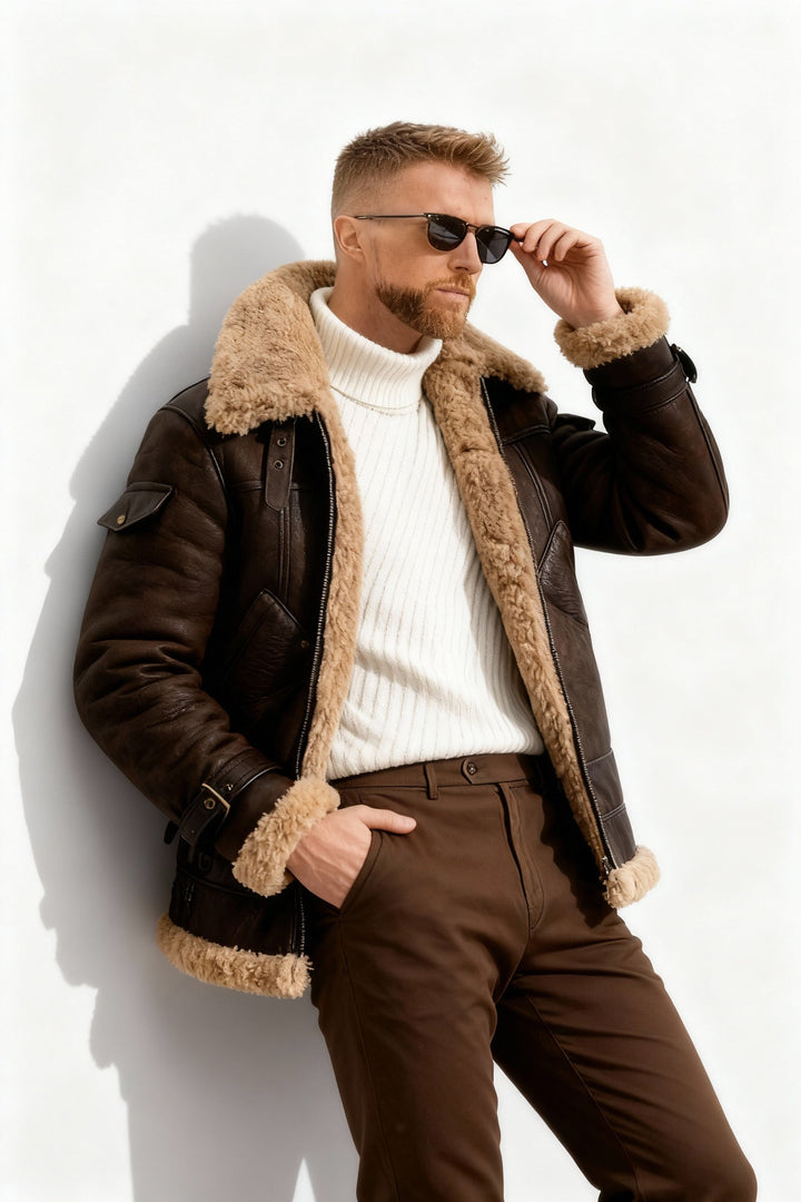 Mune | Cozy Camel Padded Men's Flight Jacket