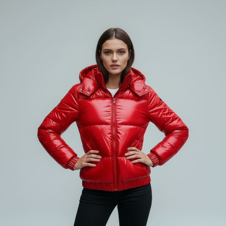Mune | Insulated Shiny Hooded Women's Winter Jacket