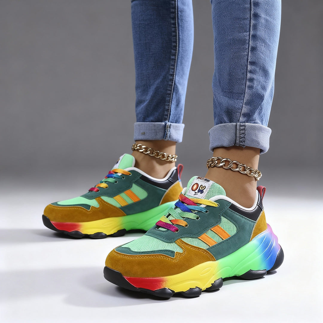 Women's Orthopedic Shoes - Rainbow, Ultralight, Shock Absorbing, Arch Support, Wide Toe Box