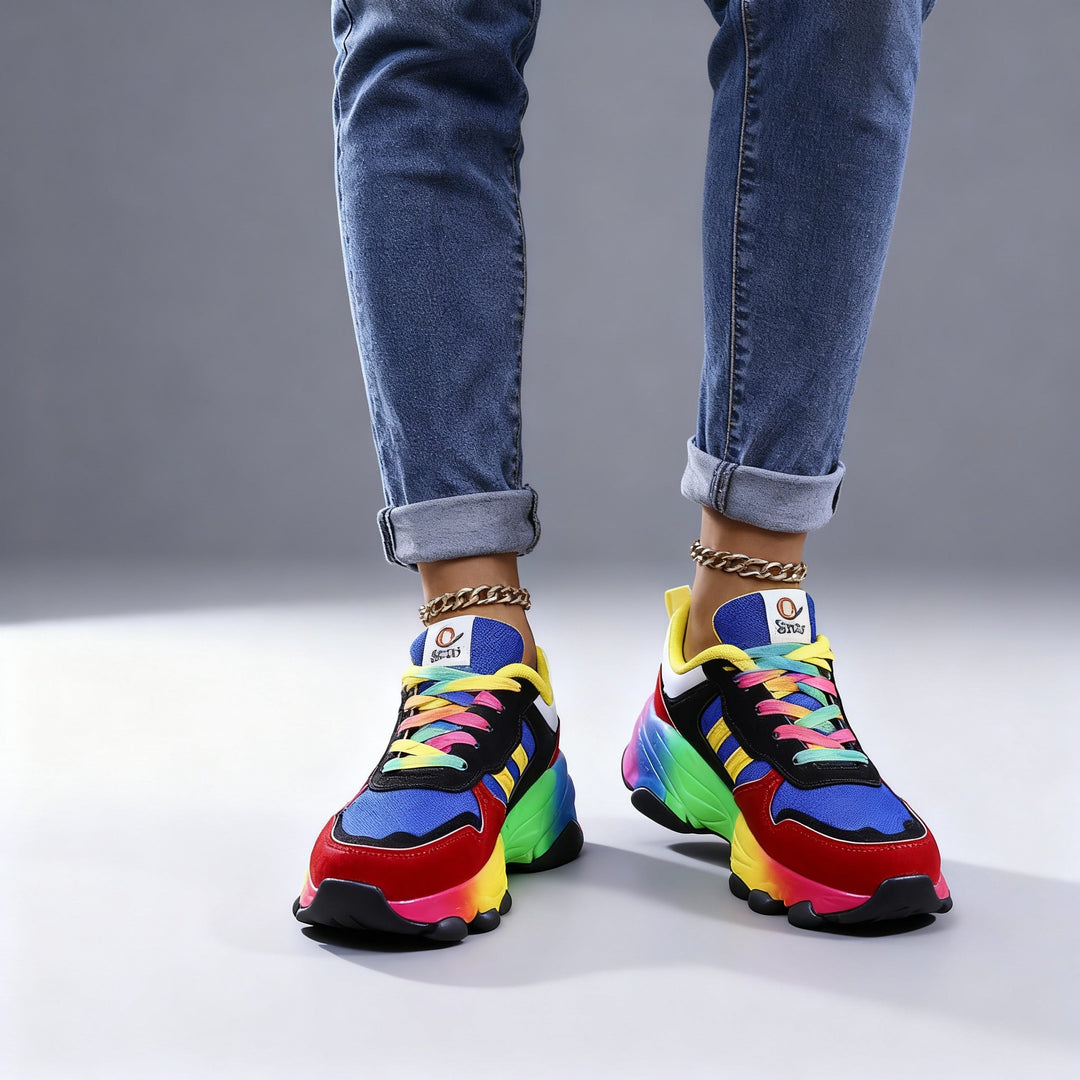 Women's Orthopedic Shoes - Rainbow, Ultralight, Shock Absorbing, Arch Support, Wide Toe Box