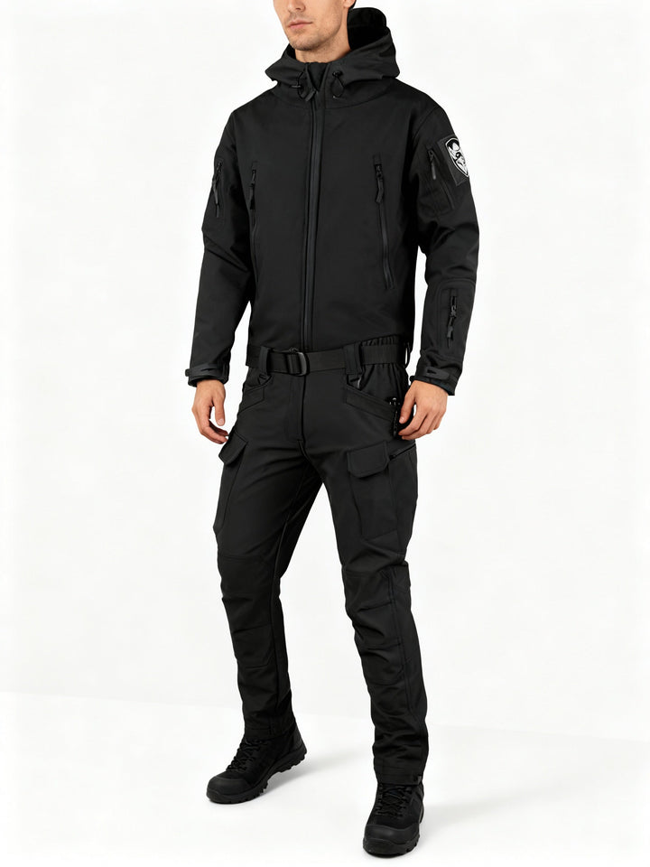 Men's Multifunctional Jacket with Fleece Lining and Zipper Mune