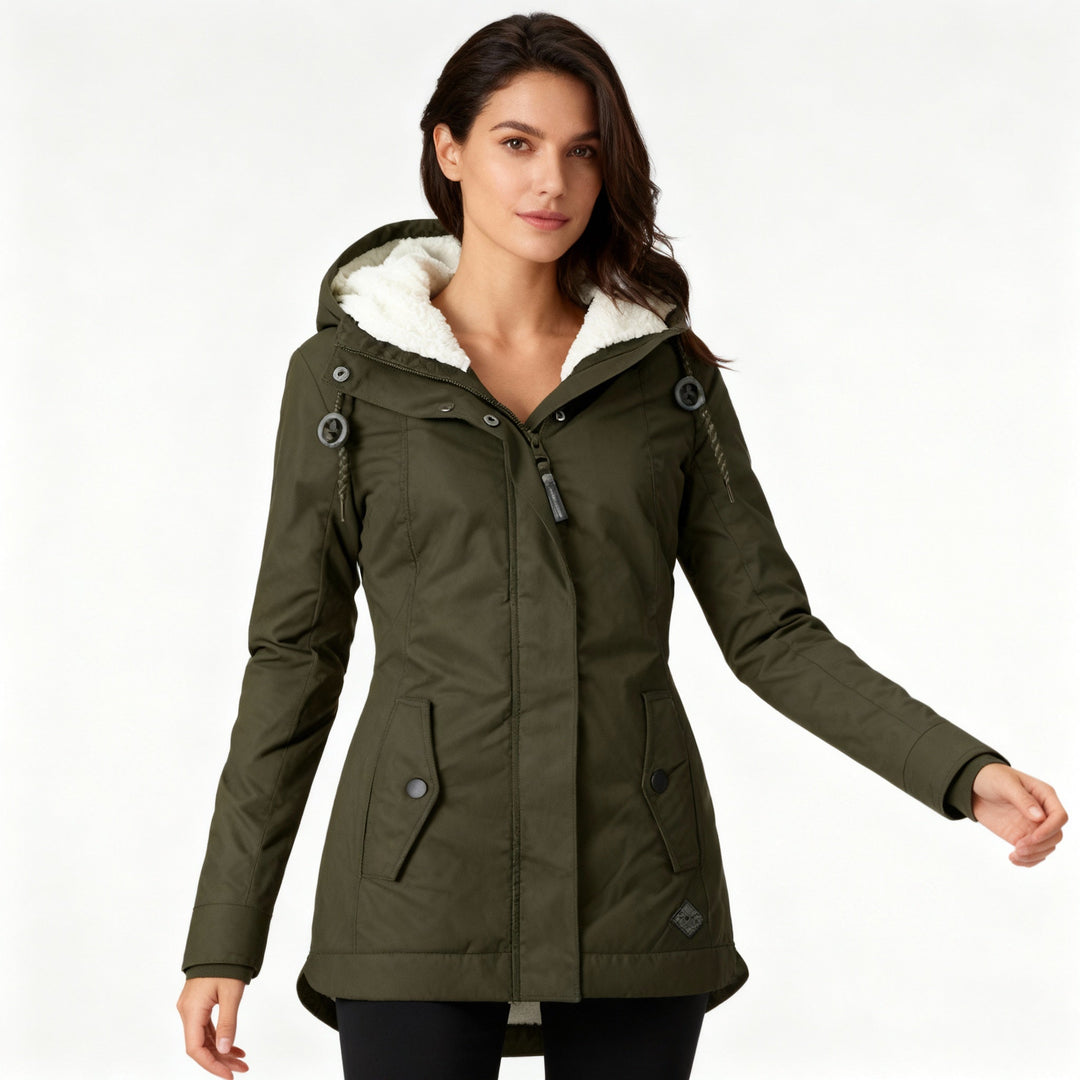 Mune | Long Winter Coat with Hood & Lining Waterproof Warm & Comfortable