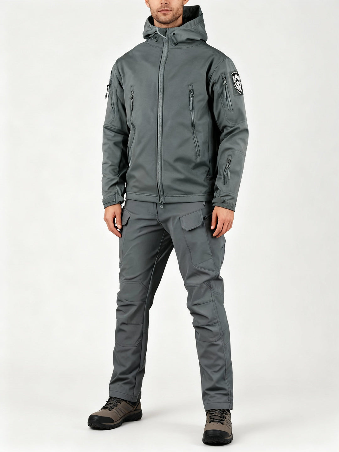 Men's Multifunctional Jacket with Fleece Lining and Zipper Mune
