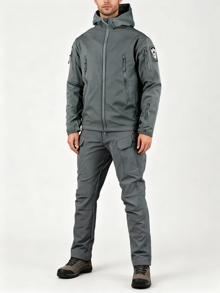 Men's Multifunctional Jacket with Fleece Lining and Zipper Mune