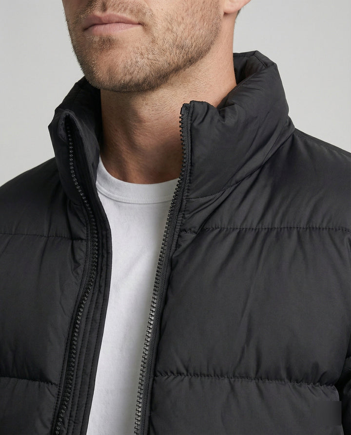 Men's puffer jacket made of duck feathers with warmth & hood | Mune Fashion