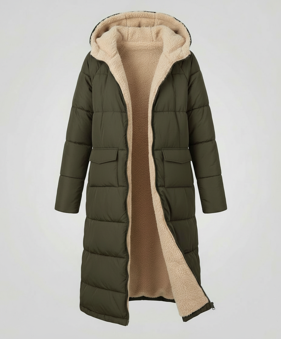 Reversible Long Women's Puffer Jacket