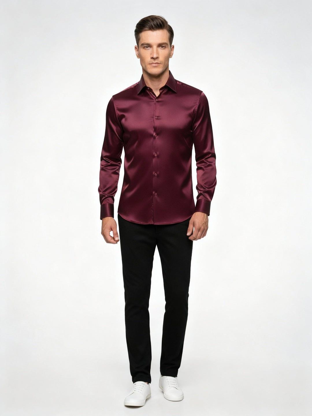 Elegant men's silk shirt