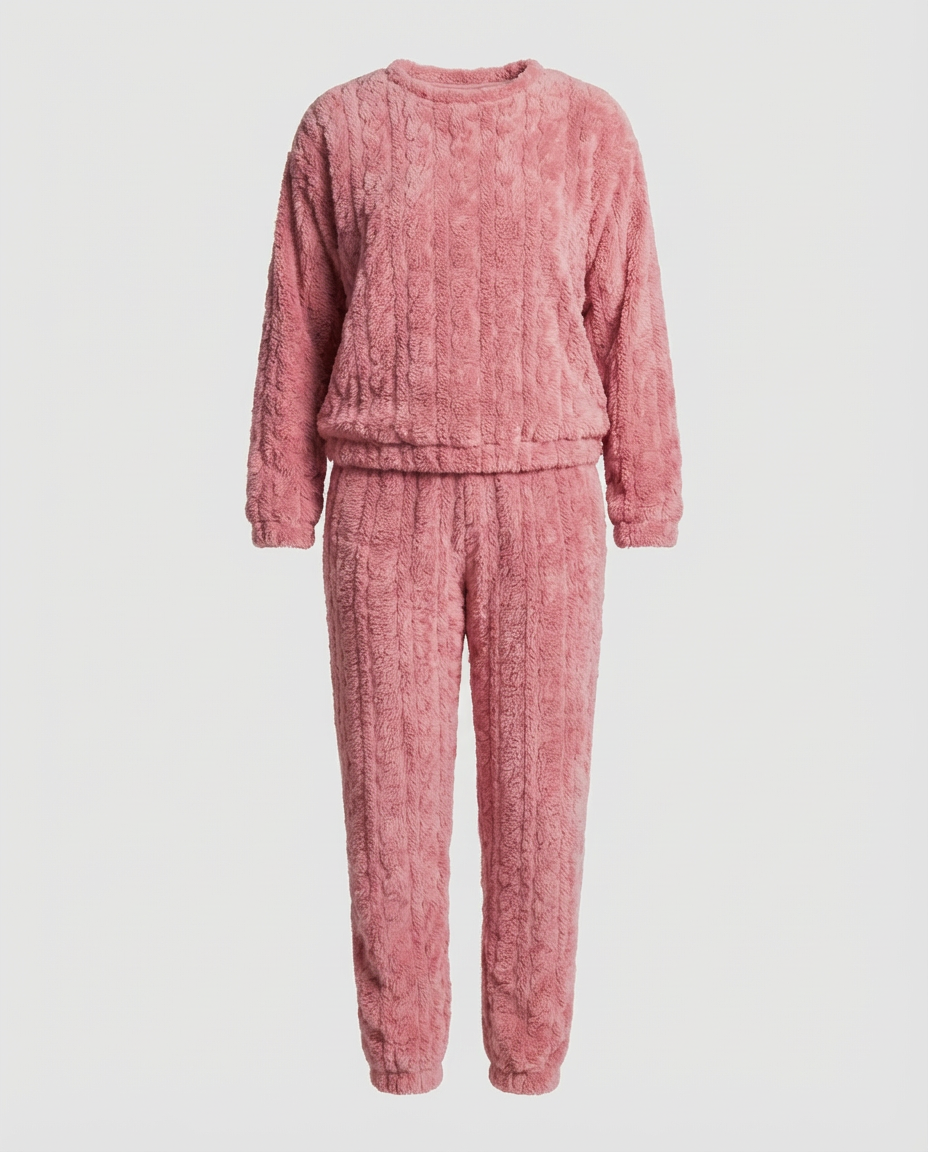 Cozy women's fleece pajama set