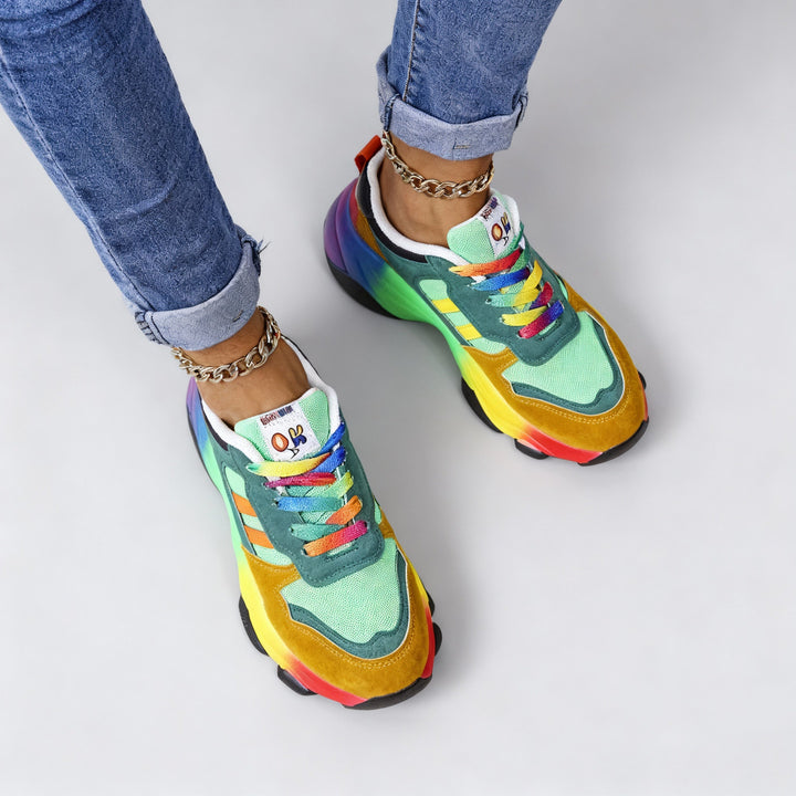 Women's Orthopedic Shoes - Rainbow, Ultralight, Shock Absorbing, Arch Support, Wide Toe Box