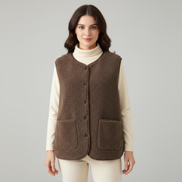 Winter Warm Elegant Fleece Vest Women