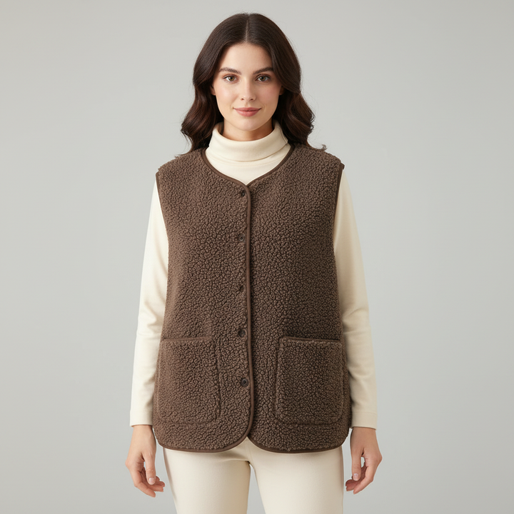 Winter Warm Elegant Fleece Vest Women
