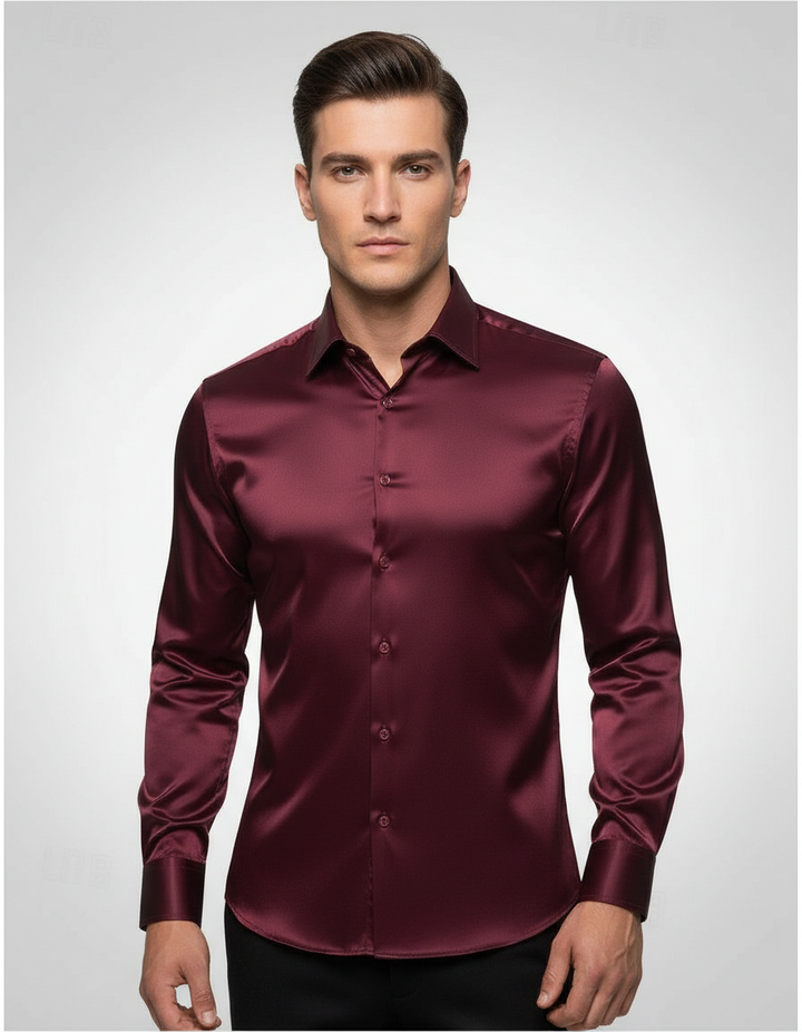 Elegant men's silk shirt