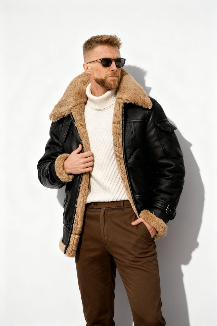 Mune | Cozy Camel Padded Men's Flight Jacket