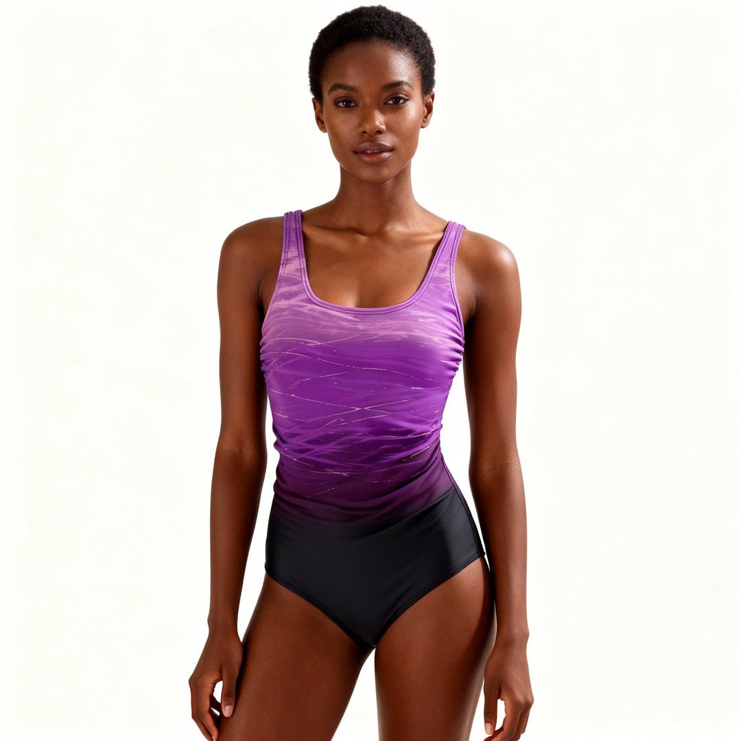 Mune | One-Piece Sports Swimsuit – Quick-Drying Comfortable & Trendy Ombre Design