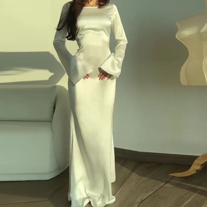 Mune Fashion | Satin Ladies Maxi Dress