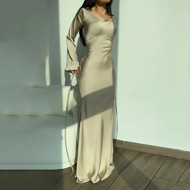 Mune Fashion | Satin Ladies Maxi Dress