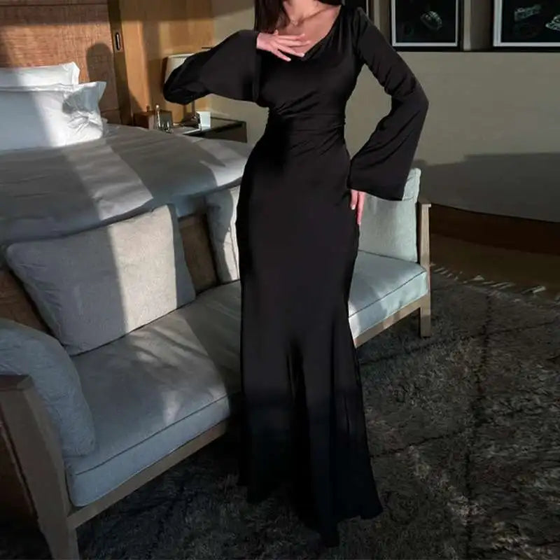 Mune Fashion | Satin Ladies Maxi Dress
