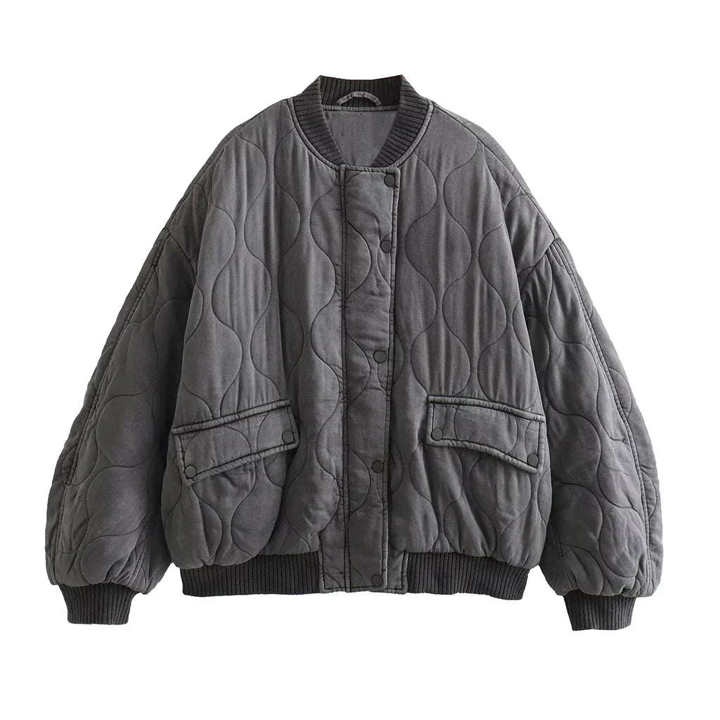 Mune | Gray Bomber Jacket Women - Casual, Trendy & Comfortable