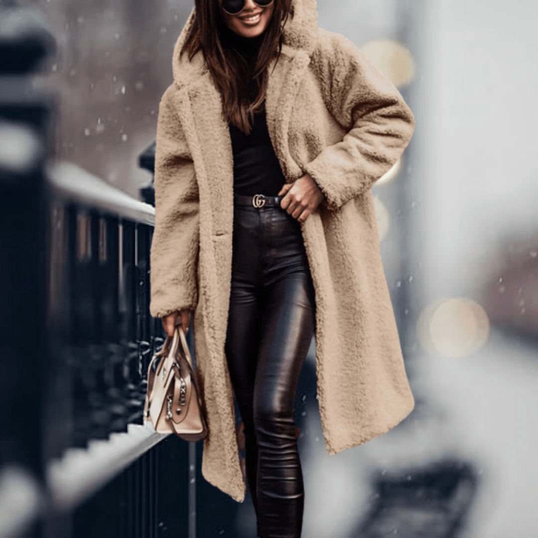 Mune | Faux Fur Lined Jacket with Hood for Women