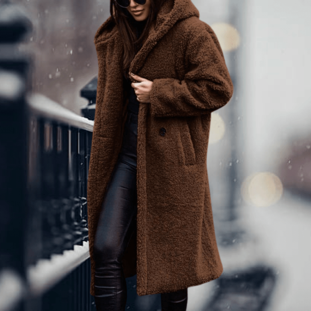 Mune | Faux Fur Lined Jacket with Hood for Women