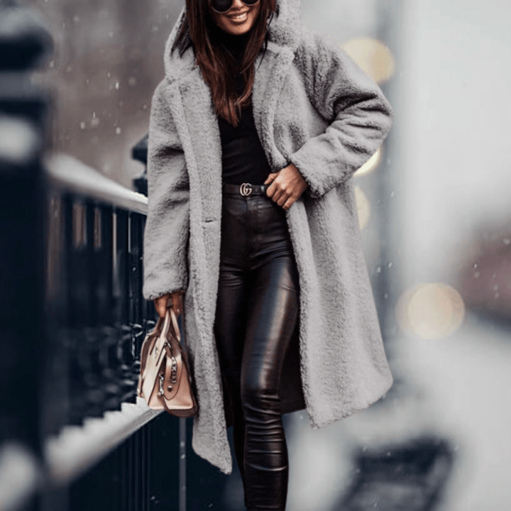 Mune | Faux Fur Lined Jacket with Hood for Women