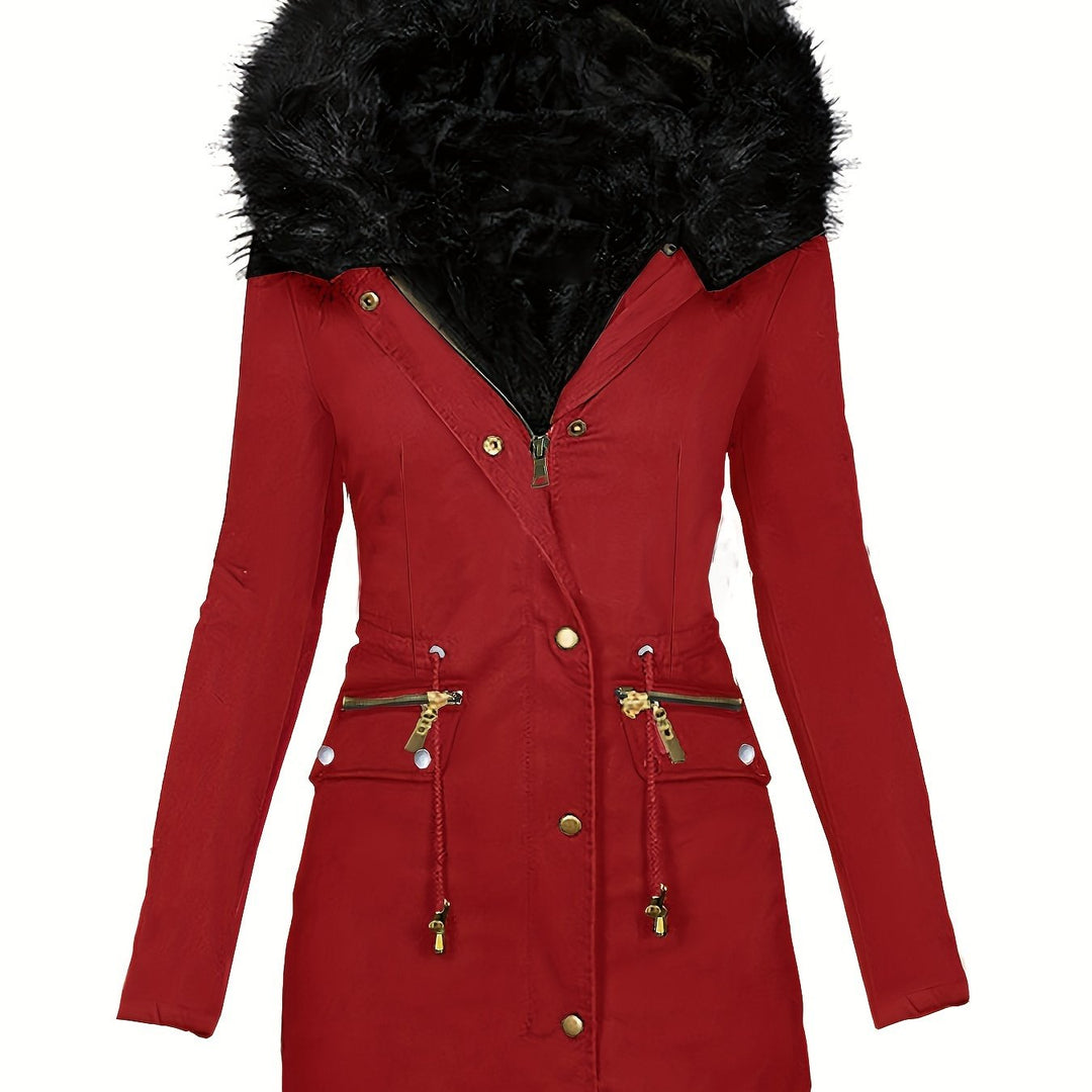 Mune | Women's Winter Parka with Hood and Faux Fur Collar