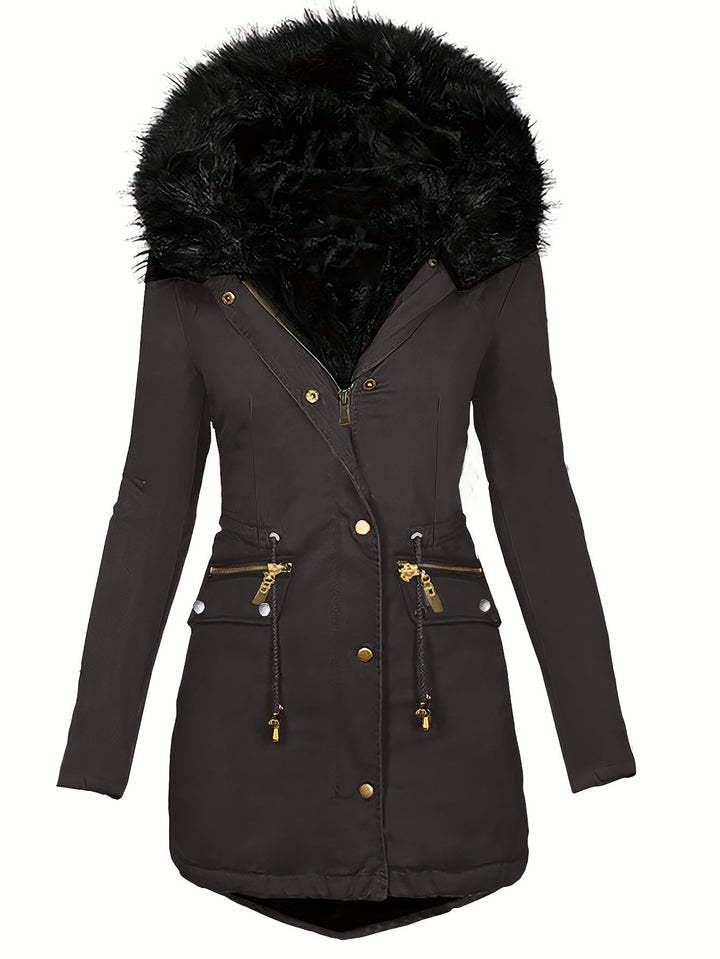 Mune | Women's Winter Parka with Hood and Faux Fur Collar