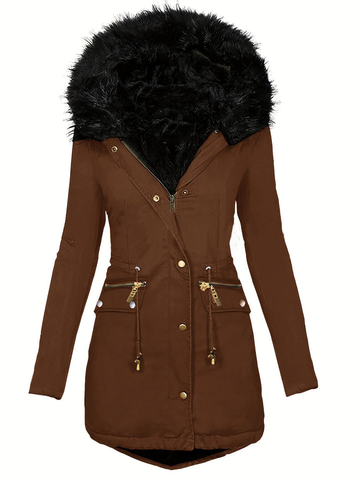 Mune | Women's Winter Parka with Hood and Faux Fur Collar