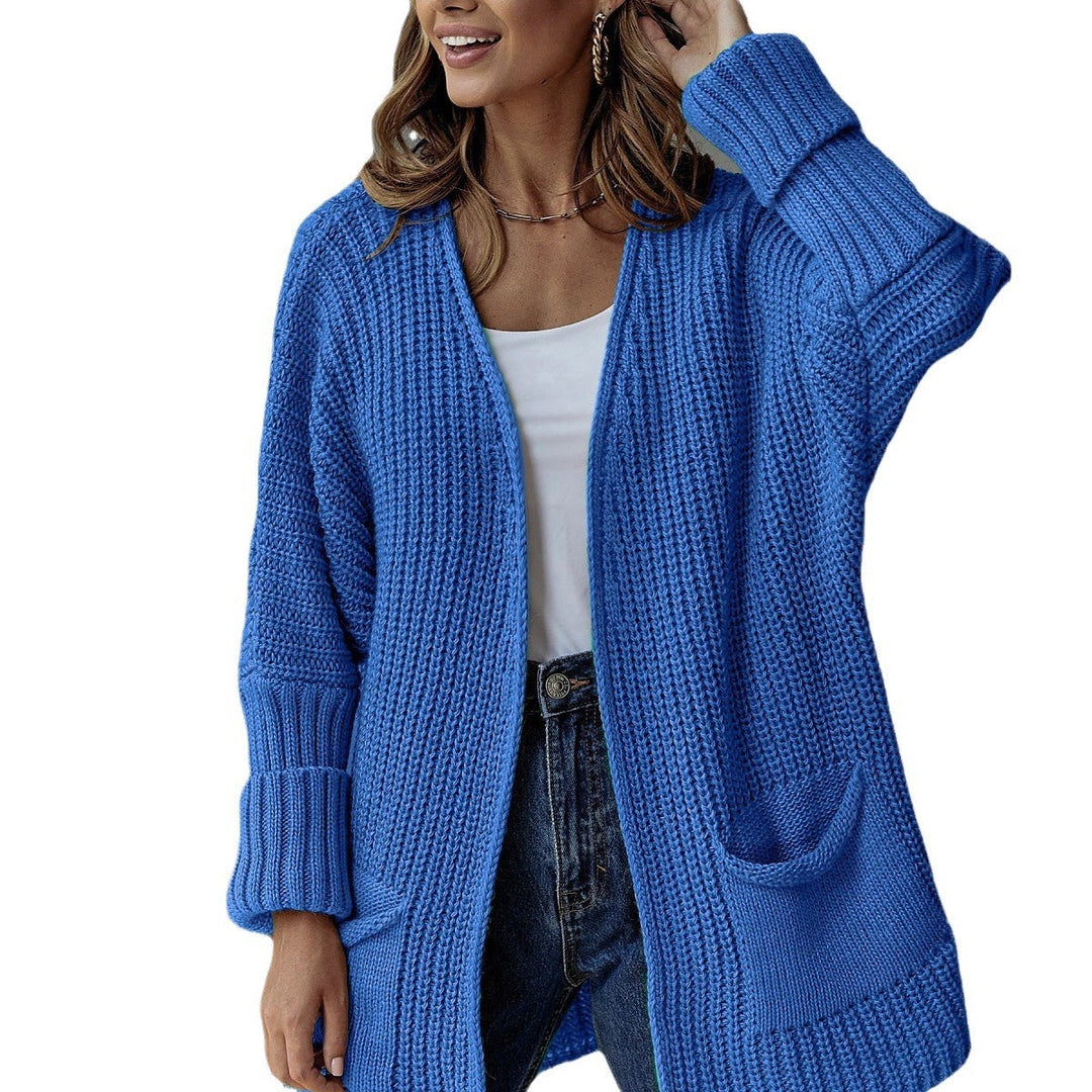 Mune | Women's Open Knit Cardigan with Pocket Details and Long Sleeves