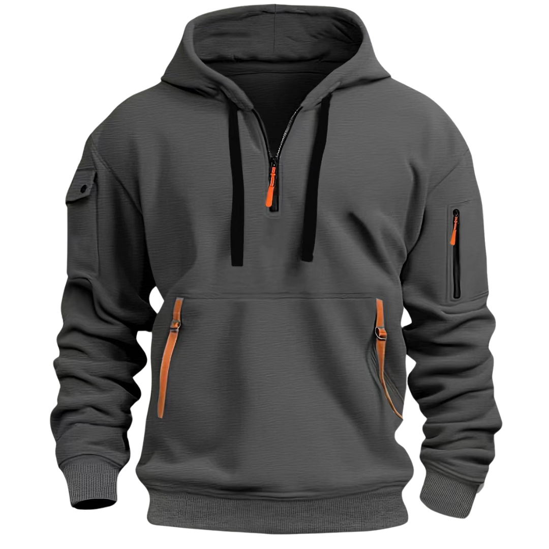 Men’s Long Sleeve Utility Pocket Style Hoodie