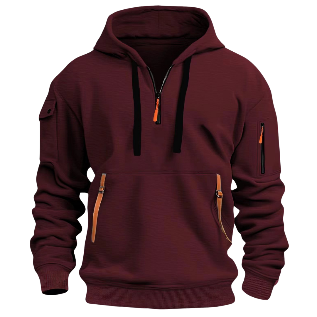 Men’s Long Sleeve Utility Pocket Style Hoodie