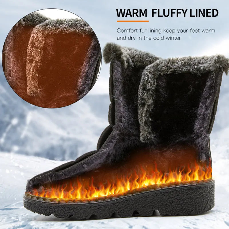 Mune | Women's waterproof winter boots with fur lining, ankle-high