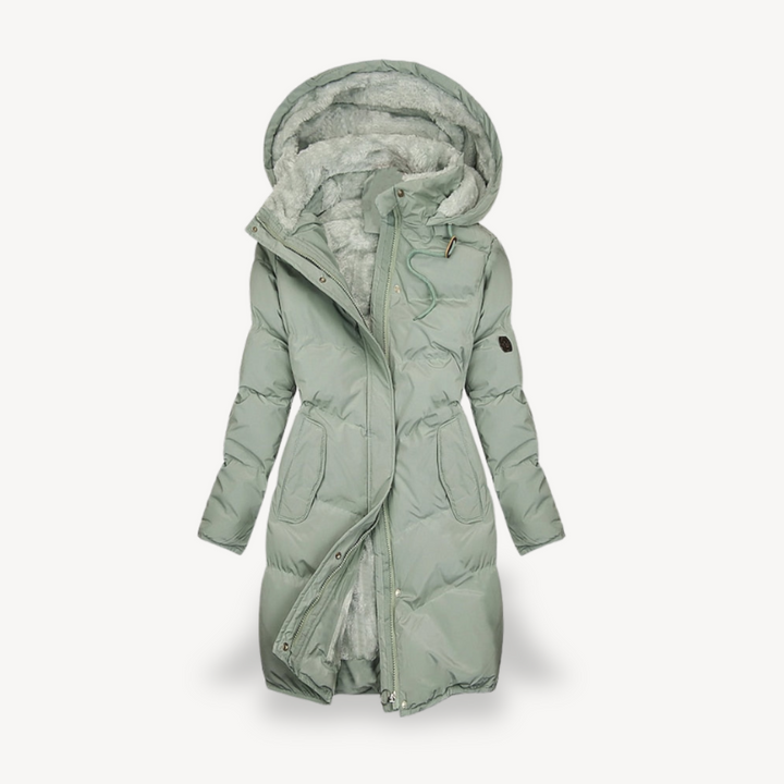 Mune | Women's Long Puffer Jacket with Hood and Soft Lining