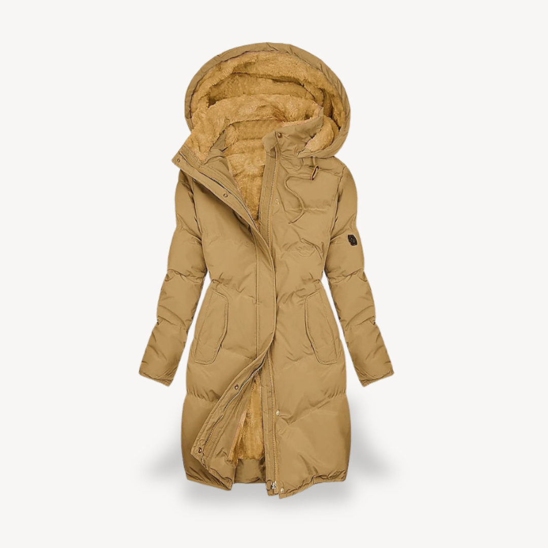 Mune | Women's Long Puffer Jacket with Hood and Soft Lining