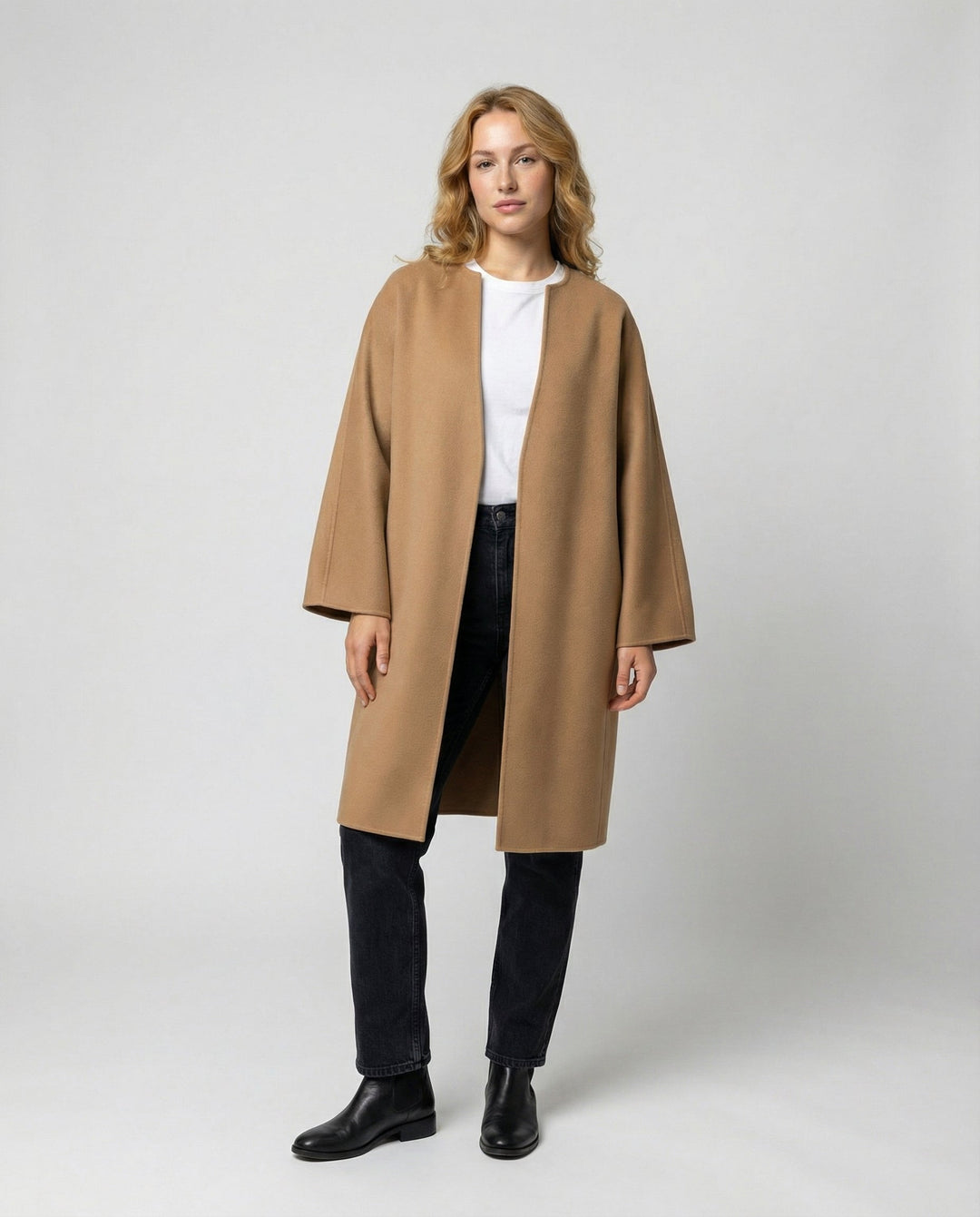 Elegant Long Wool Coat Women