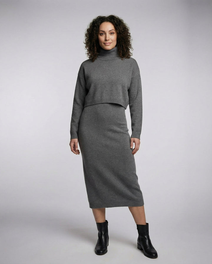 Elegant Jersey Midi Dress Women