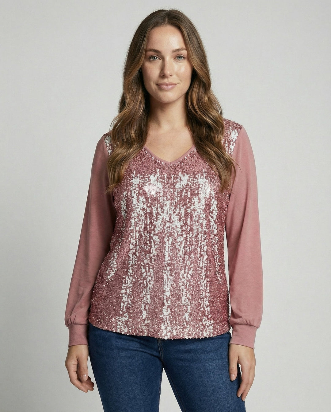 Simple Glitter Blouse Women