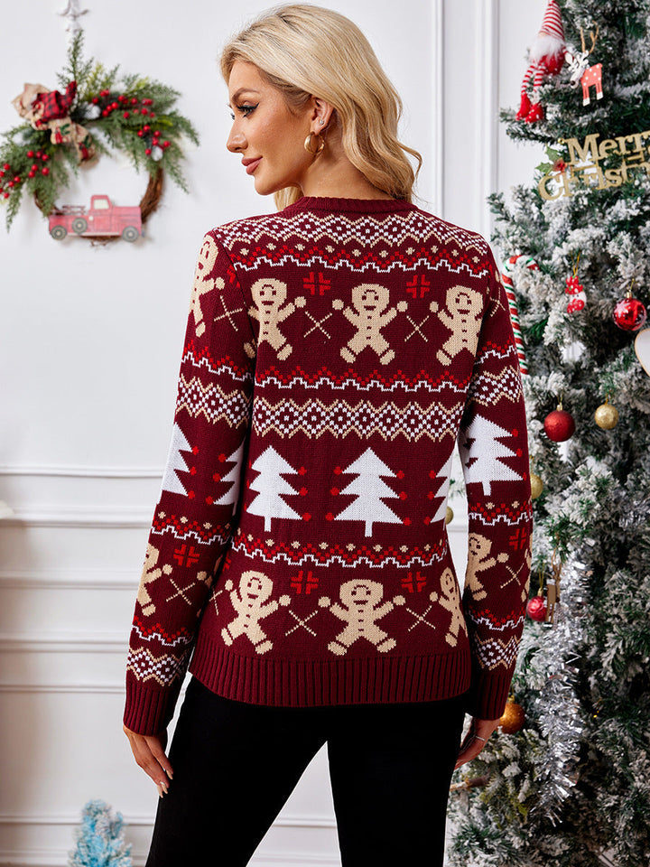 Mune | Christmas Knit Cardigan Women Knitted with Christmas Design