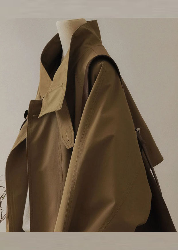 Mune | Women's Trench Coat with Zipper and Long Sleeves