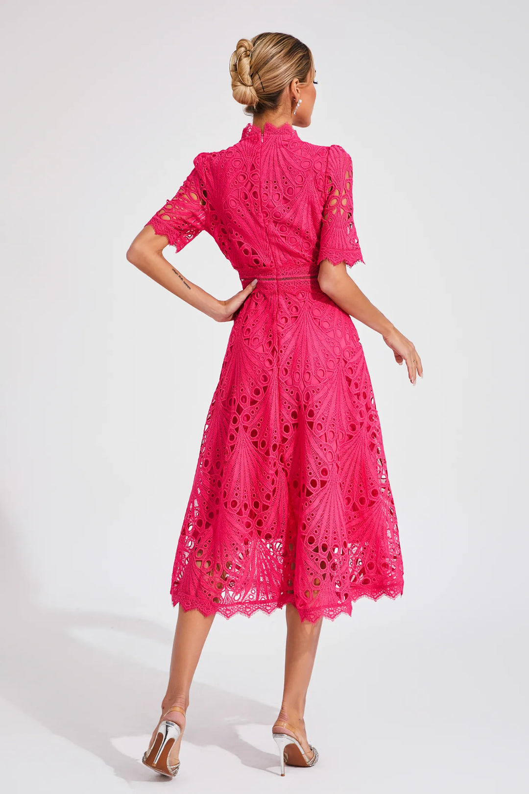 Mune | Elegant Lace Midi Dress for Women
