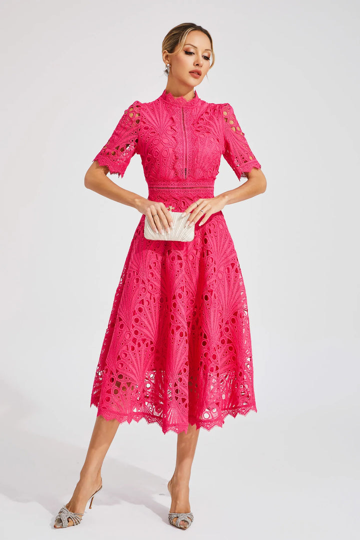 Mune | Elegant Lace Midi Dress for Women