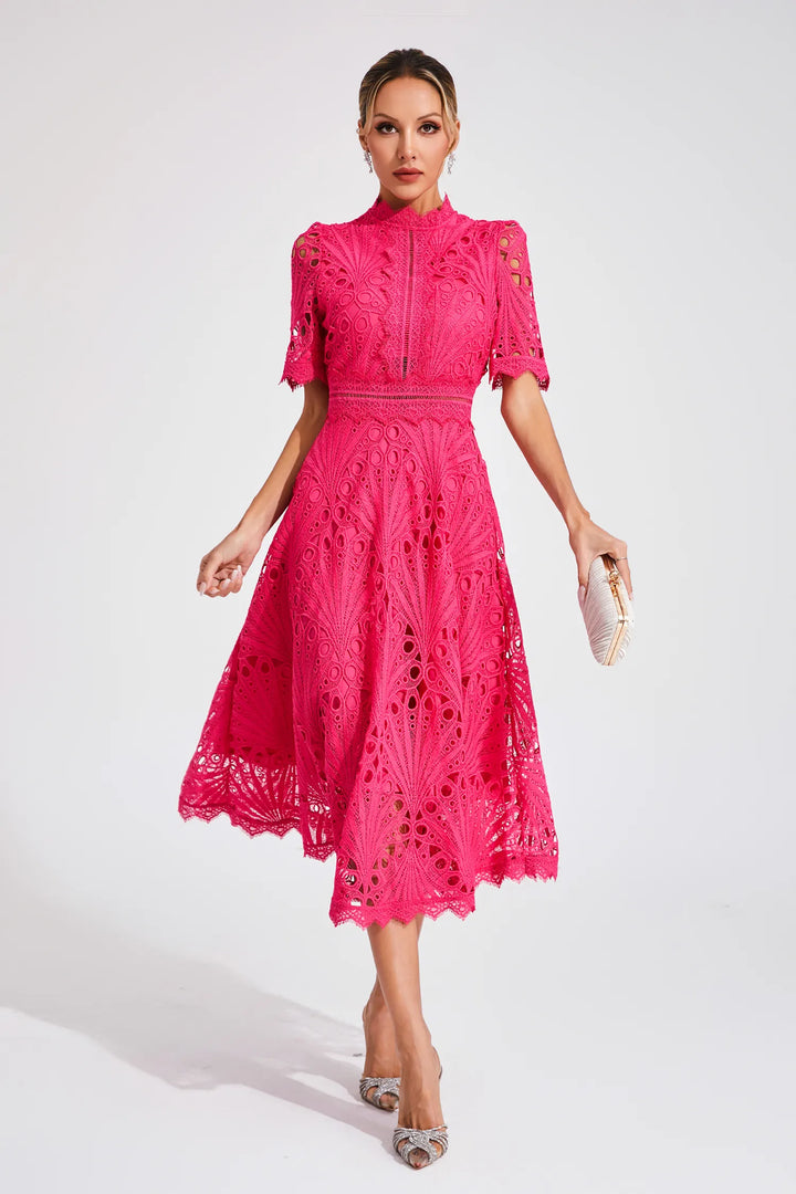 Mune | Elegant Lace Midi Dress for Women