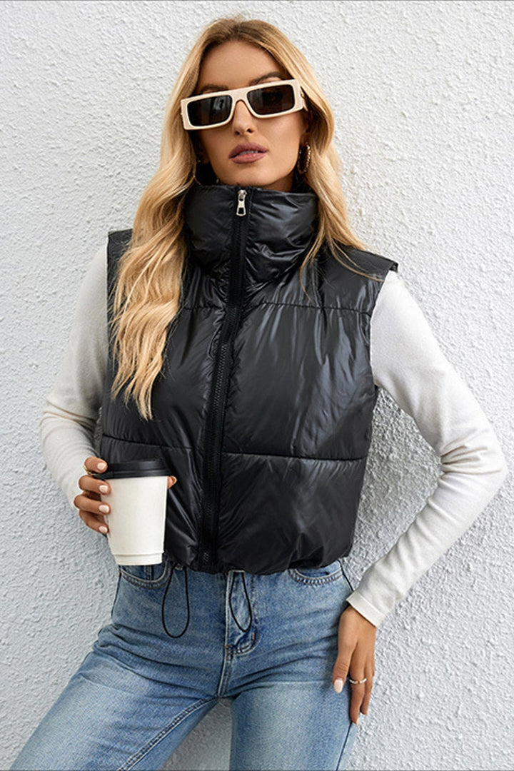 Mune | Women's Padded Vest with Zipper and High Collar