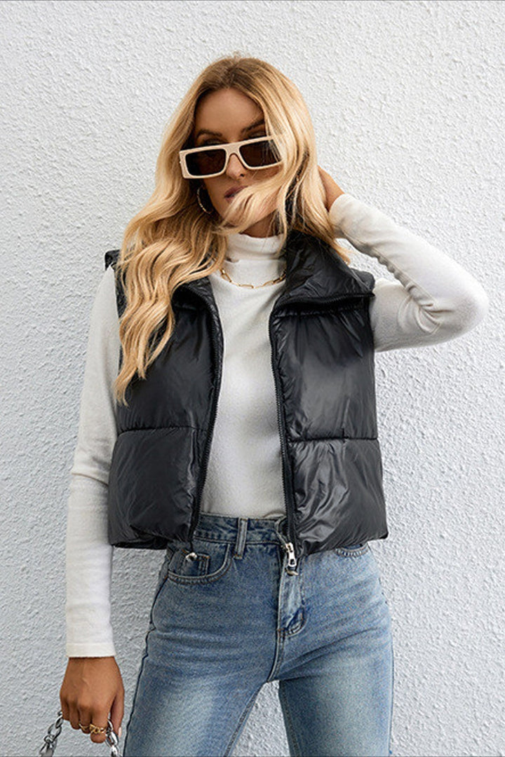 Mune | Women's Padded Vest with Zipper and High Collar