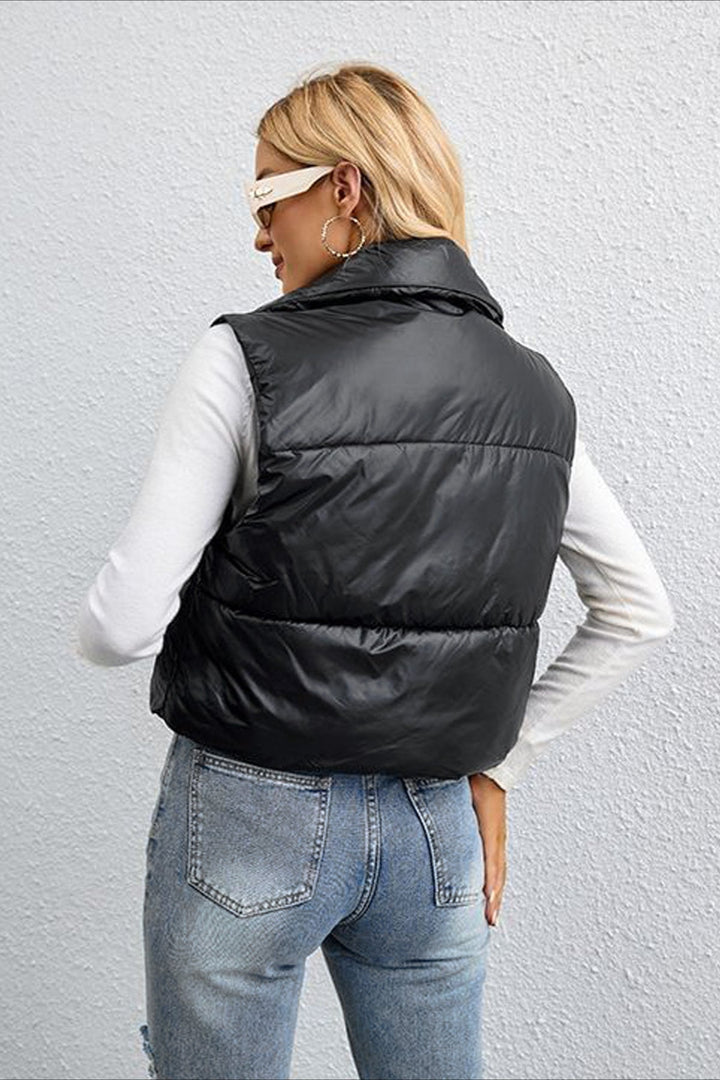 Mune | Women's Padded Vest with Zipper and High Collar