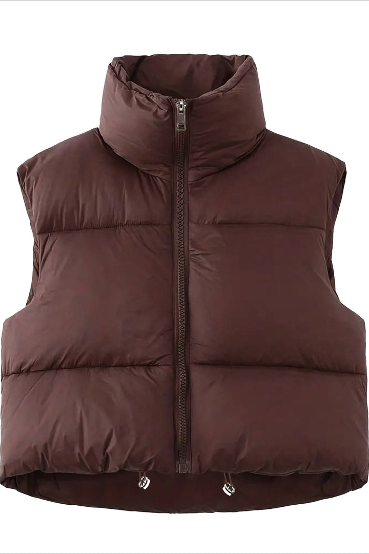 Mune | Women's Padded Vest with Zipper and High Collar
